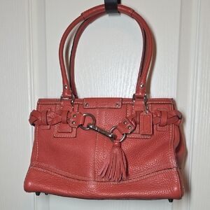 Coach Coral Leather Shoulder Bag